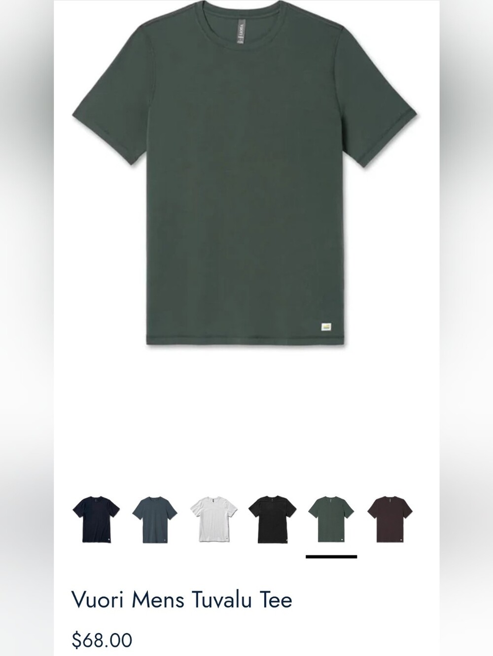 Vuori Tuvalu Tee Men's Green